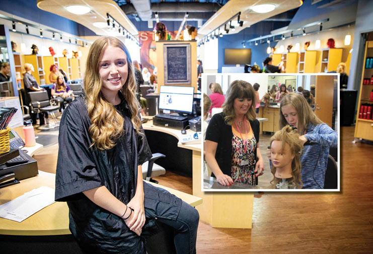 Image: A familiar course: Cosmetology student returns to program that piqued her interest years ago
