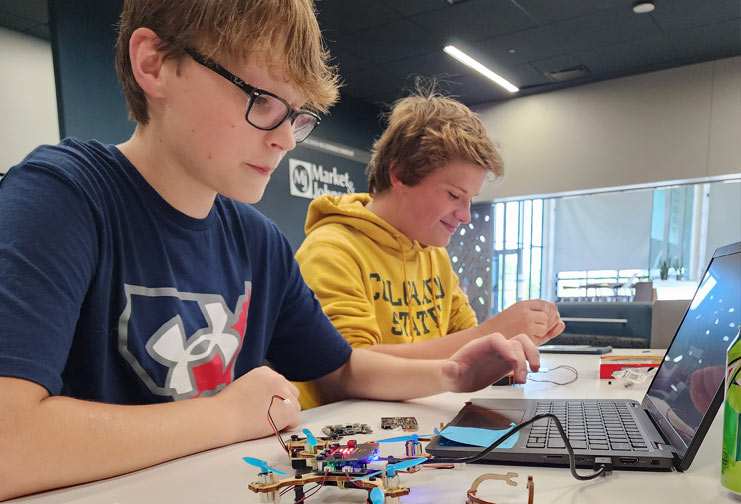 Image: HS students build, code, fly drones during CVTC camp