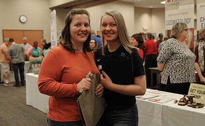 Students at CVTC event