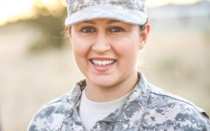 Smiling Female Soldier
