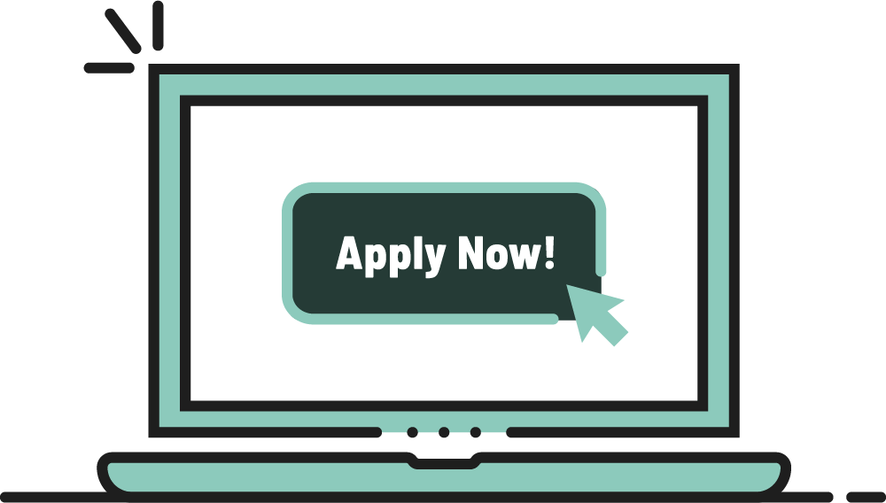 A computer with a large button saying 'Register' with a mouse arrow pointing to it