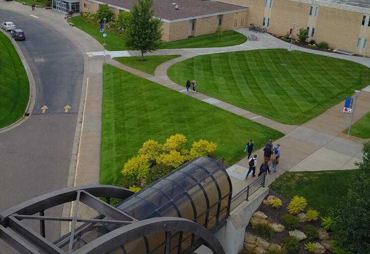 Aerial view of CVTC bridge