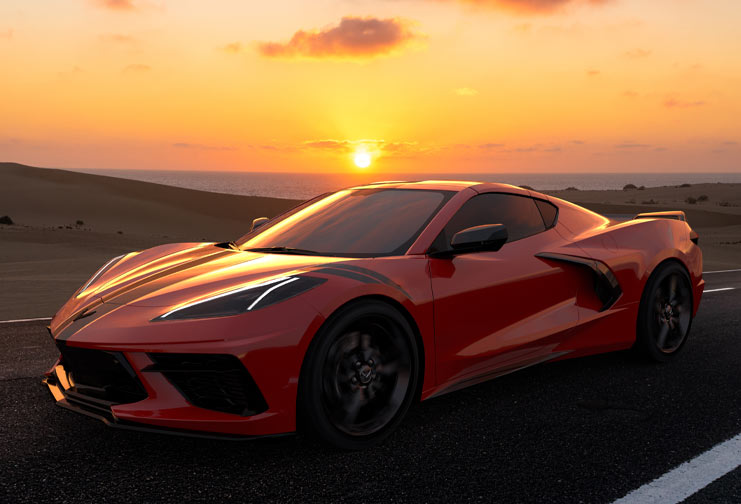Corvette at Sunset