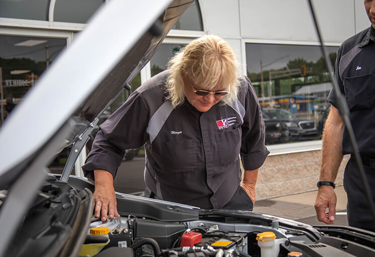 Image: CVTC students benefit from Chilson Subaru car donation