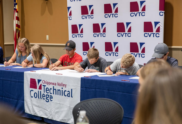 Image: High school freshmen enter CVTC Business Management Academy