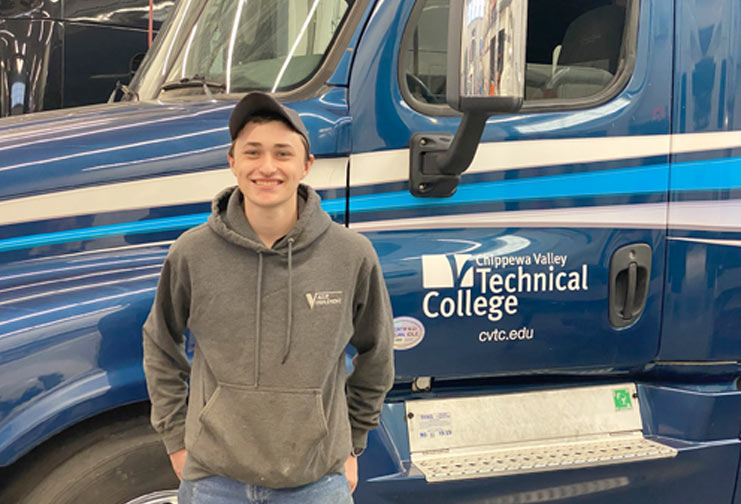 Image: CVTC diesel student details building's educational impact