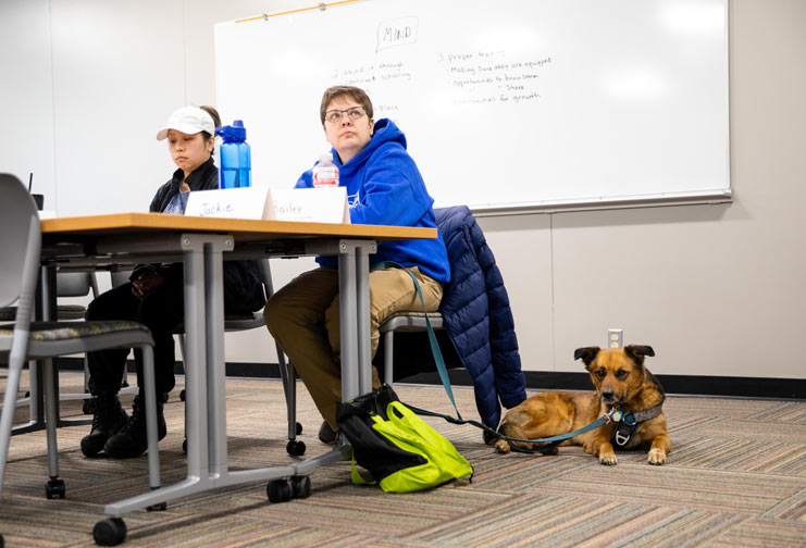 Image: Student’s service dog gets A+ at CVTC