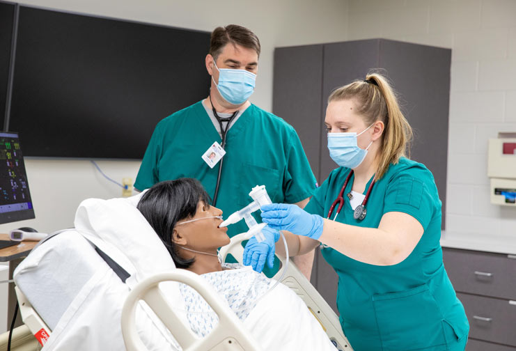 CVTC students in simulation lab