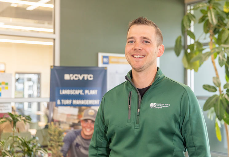 CVTC instructor standing in front of a classroom