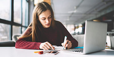 Girl at Desk